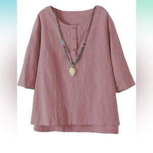 Cotton Linen Blend “boat style” shirt XXL